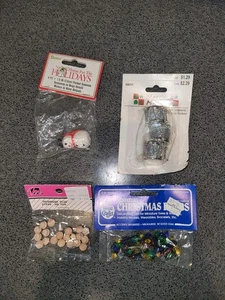 Lote artesanal vintage Darice Bunny piezas mini muselina vaca muñeca artesanal alas de nailon - Imagen 1 de 4