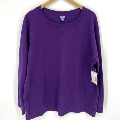 Pulôver feminino roxo Laura Scott tamanho 1X novo com etiquetas - Imagem 1 de 4