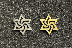 Edelstahl Silber oder Gold Jüdischer Davidstern Pins, Hebräisch, Judaica - Bild 1 von 15