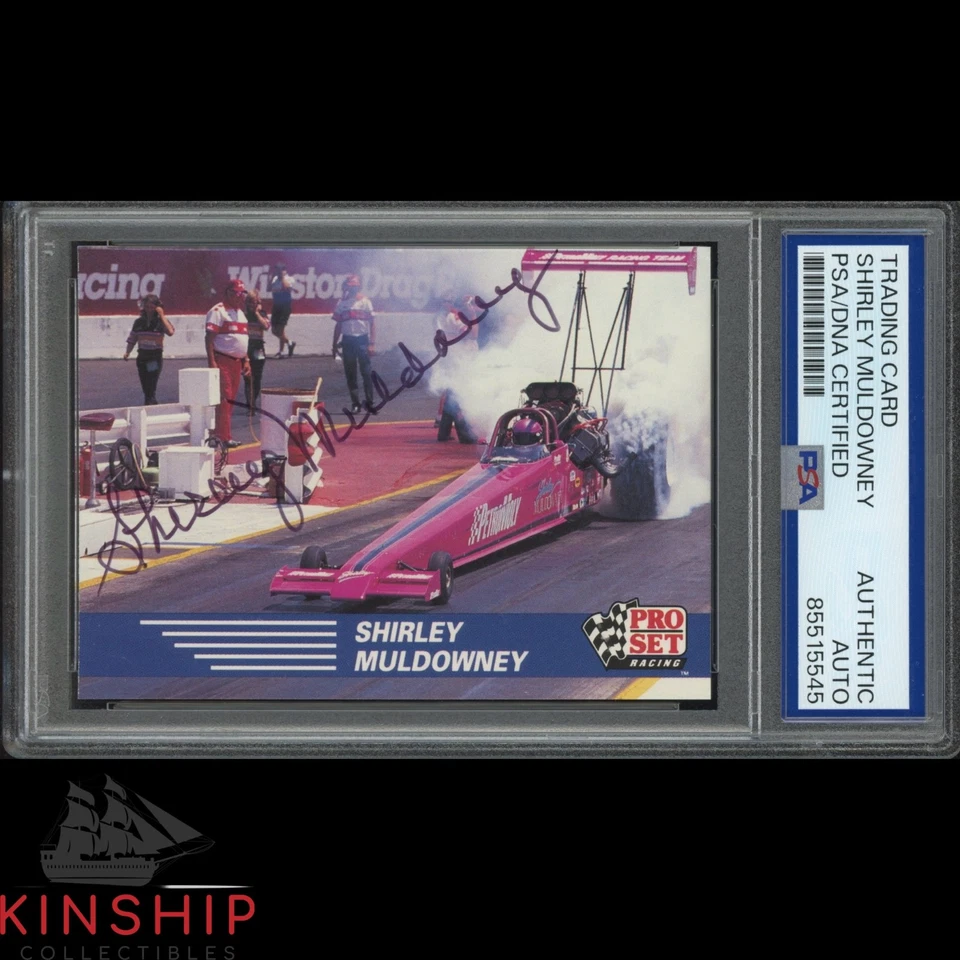 Shirley Muldowney signed 1991 Pro Set Trading Card PSA DNA Slab NHRA Auto C4697 - Image 1 of 1