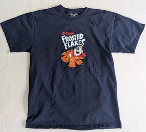 Felpa promozionale vintage Frosted Flakes 2007 Tony The Tiger Y2K cereali taglia XL blu navy - Foto 1 di 5