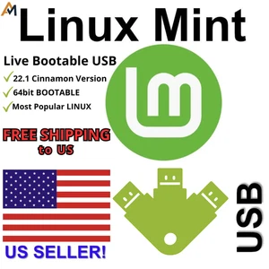 Pack of 3 -Linux Mint Latest 22.1 Cinnamon 64bit BOOTABLE/LIVE USB FREE SHIPPING - Picture 1 of 4