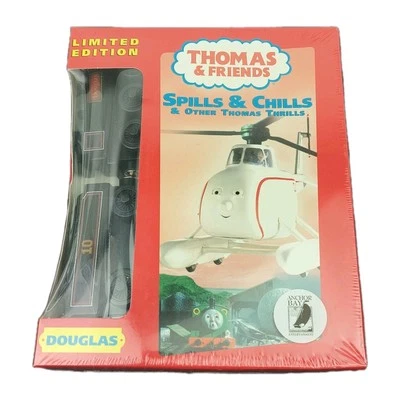 Thomas & Friends Spills & Chills VHS Tape And Wooden Train Set RARE New Sealed - Image 1 of 4