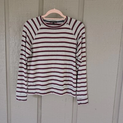 Top pulóver a rayas Beyond Yoga para mujer XS atletismo elástico manga larga raglán Foto 1 de 4