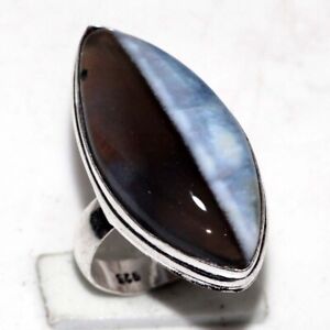 Owhyee Blue Opal 925 Silver Plated Gemstone Ring US 5.5 Mother's day Special GW