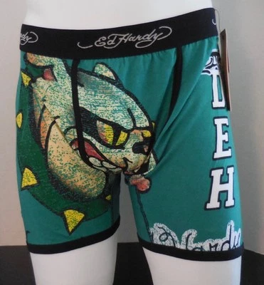 Calzoncillos boxer Ed Hardy Athletic Bulldog vintage para hombre pequeños Foto 1 de 3