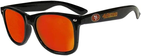NFL San Francisco 49ers Retro Wayfarer Mirror Lens Sunglasses Cover