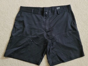 Adidas Climalite Men Size 40 Casual Shorts Golf Black Flat Front - Picture 1 of 4