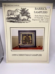 1999 Christmas Sampler~ Barrick Samplers Counted Cross Chart - Picture 1 of 3
