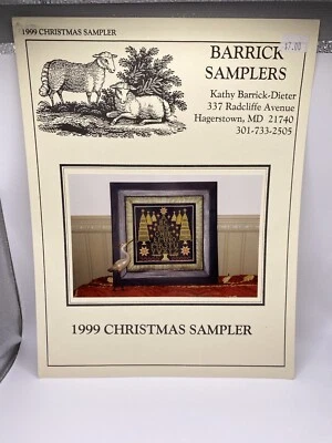 1999 Christmas Sampler~ Barrick Samplers Counted Cross Chart - Image 1 of 3