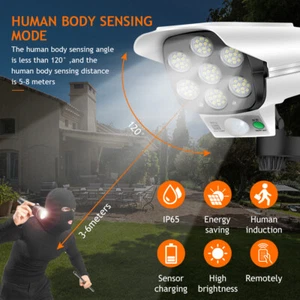 50000LM LED Solar Motion Sensor Light Outdoor Garden Wall Security Flood Lamp US - Picture 1 of 12