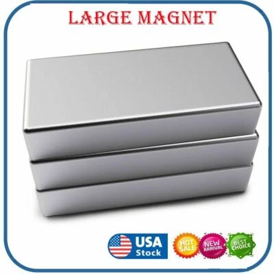 Max Magnets Super Strong N52 Neodymium Large Block Magnet 2"X1"X0.39" Rare Earth