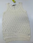 Eloquii Woman’s Plus Ivory Cotton Blend Asymmetric Knit Sweater Vest 14/16