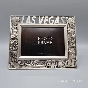 Foto vintage "Las Vegas" marco tono plata 3,5" x 5", independiente - Imagen 1 de 9