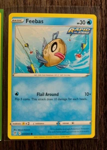 4x Feebas 037/203 Pokemon card Evolving Skies common NM - Picture 1 of 2
