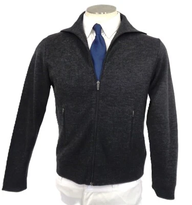 PVP $229 Suéter Zara 50% Lana 50% Mezcla Acrílico Cremallera Completa Gris Oscuro EE. UU. M NUEVO CON ETIQUETAS Foto 1 de 4