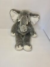 Vintage Build A Bear Gray Grey Elephant 16” Stuffed Plush Tusks See Pics Sounds