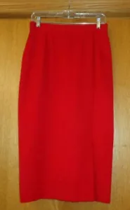 Woman's sz 12 ~ Red straight SKIRT ~ Augusta ~ fully lined & excellent cond - Picture 1 of 3