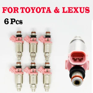 TRAJE DE INYECTORES DE COMBUSTIBLE 6 piezas para TOYOTA LANDCRUISER FJZ80 1FZ-FE 4,5 L 6 CILINDROS 92-98 - Imagen 1 de 6