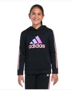 Adidas Youth Girls Tech Hoodie Black Size XL ( 16) NWT - Picture 1 of 7