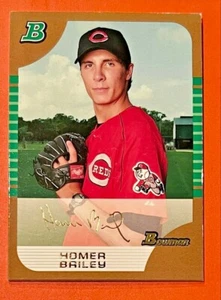 2005 Bowman Gold Homer Bailey #165 Rookie Card - Picture 1 of 2