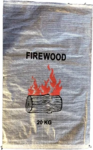 Woven Polypropylene - Printed Transparent Firewood Bag 56 X 91 CM - Pack of 100 - Picture 1 of 1