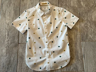 Denim & Flower Luck of the Irish Shirt Notre Dame boys 5 6 Clover Lucky - Image 1 of 4