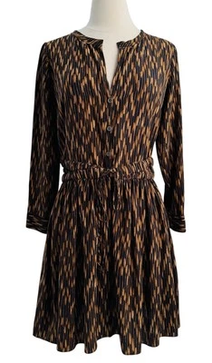 Vestido camisero de seda Elizabeth and James Paulina para mujer 0 cintura elástica manga larga Foto 1 de 4