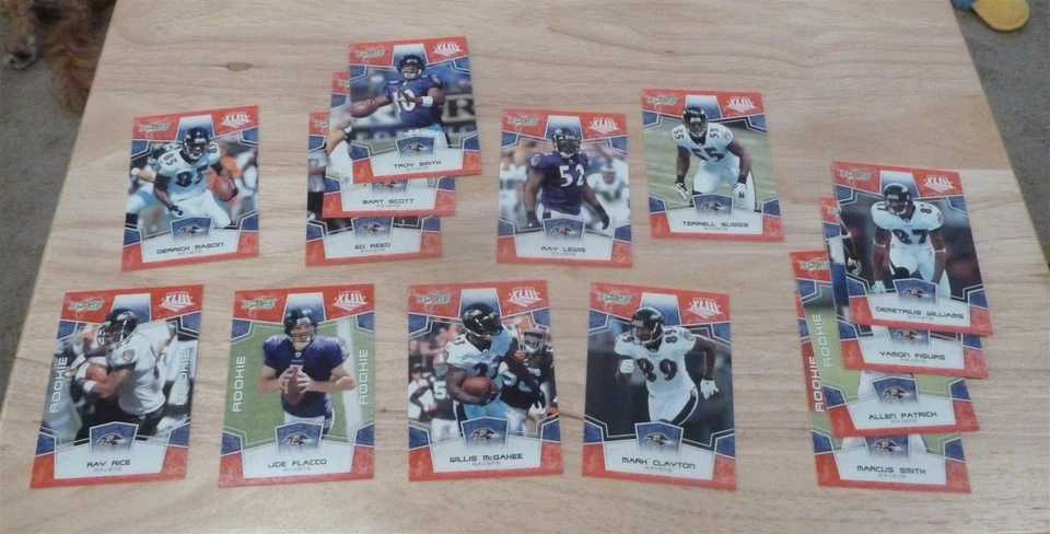 2008 Score RED Super Bowl XLIII RAVENS TEAM set JOE FLACCO RC Rice Lewis Reed - Image 1 of 1