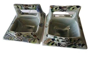 NOE SURO MEX  José Noé Suro Cerámica Suro Mexico Shower Soap Tray Tile Lot Of 2 - Image 1 of 4