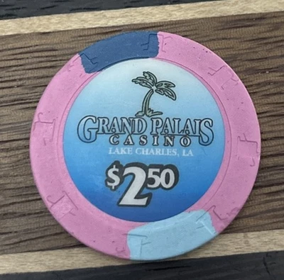 GRAND PALAIS CASINO $2.50 hotel casino juego póquer ficha - Lake Charles, LA Foto 1 de 2
