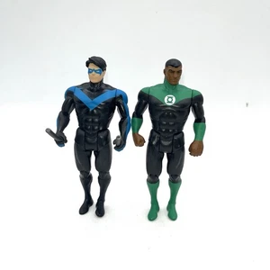 Mcfarlane Super Powers Green Lantern John Stewart & Nightwing Figure Lot - Picture 1 of 6