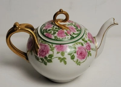 Antique D&C BERNARDAUD Limoges France Or Rose 3 Tasses Théière - Photo 1/4