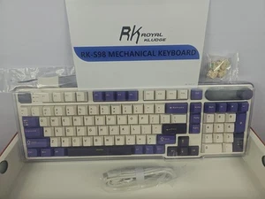 Teclado inalámbrico Royal Kludge RK S98 teclas trimodo con cable Bluetooth 2.4G (púrpura) - Imagen 1 de 13
