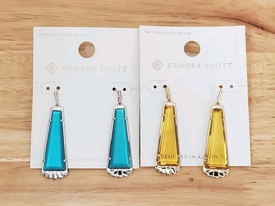 Лот из 2 - Kendra Scott Серена падение подвеской 14k золото и родий покрытием серьги - Изображение 1 из 4