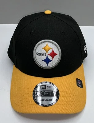 Pittsburgh Steelers New Era 9Forty Negro con Billete Dorado Gorra Ajustable Sombrero $28 Foto 1 de 4