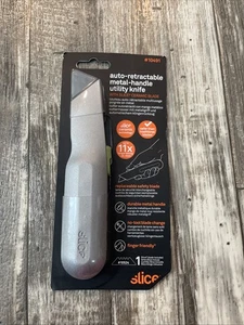 Slice Auto- Retractable Metal-Handle Utility Knife Ceramic Blade 10491 - Picture 1 of 8