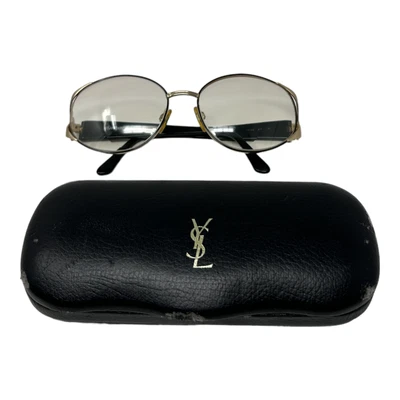 Винтажные золотистые черные очки Yves Saint Laurent YSL 6044 YF04 60-19-120 - Изображение 1 из 4