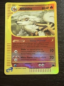 POKEMON ARCANINE REVERSE HOLO FOIL 3/144 SKYRIDGE ENGLISH LP - Foto 1 di 3