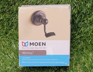 Moen Whitley Mediterranean Bronze Single Robe Hook Fixture DN1803BRB - Picture 1 of 15