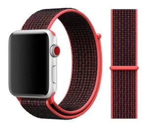 Oryginalna bransoletka Apple Nike Sport Loop 38/40/41mm MRPD2ZM/A Bright Crimson/Black - Zdjęcie 1 z 1