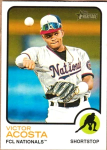 VICTOR ACOSTA 2022 TOPPS HERITAGE MINOR LEAGUES # 217 SP HIGH NUMBER SHORT PRINT - Picture 1 of 2