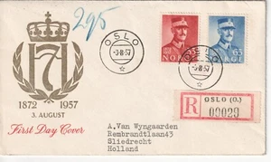 .fdc NORWAY first day cover 1957 Haakon - Picture 1 of 1
