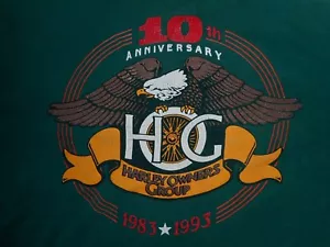 Vintage 1990's HOG Harley Owners Group Milwaukee WI Green Medium Sturgis Wear - Picture 1 of 11