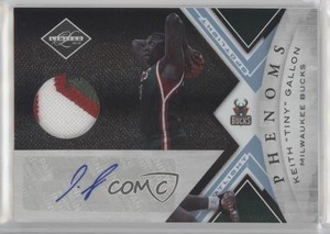 2010 Limited Phenoms Spotlight Silver /25 Keith Gallon Tiny #186 Rookie Auto RC