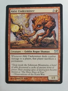MTG Magic The Gathering Card Akki Underminer Creature Goblin Rogue Shaman Red - Picture 1 of 2