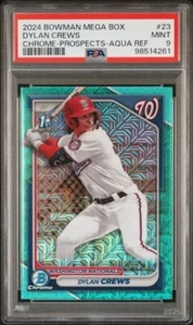 Dylan Crews 2024 Bowman Mega Box Aqua Mojo 082/125 PSA 9 1st Bowman!! - Bild 1 von 2