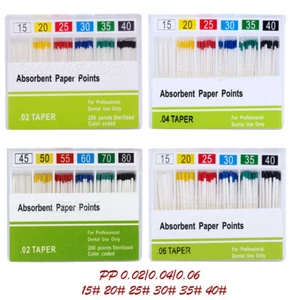 AZDENT Dental Root Endo Absorbent Paper Points PP 0.02/0.04/0.06 15#-40# - Picture 1 of 27