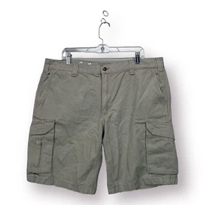 Eddie bauer workwear Mens 38 cargo shorts Relaxed Fit Gray Pockets Actual 40" - Picture 1 of 15