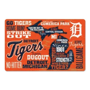 DETROIT TIGERS WHO'S YOUR TIGER? WORDAGE WOOD SIGN 11"X17'' NEW WINCRAFT - Picture 1 of 1